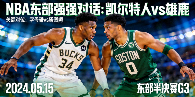 NBA东部强强对话凯尔特人对阵雄鹿的比赛前瞻，字母哥与塔图姆对位特写